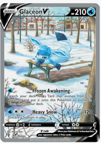 Glaceon V (Alternate Full Art) - SWSH07: Evolving Skies (SWSH07)