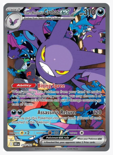 Team Rocket's Crobat ex - 234/182 - SV10: Destined Rivals (DR